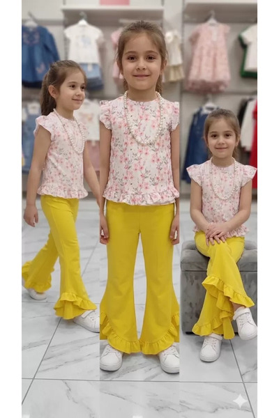 miyrem 6-7-8 Years Old Full Lycra Children's Set with Necklace