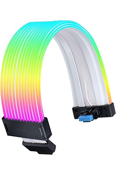 Lian Li Strimer Plus V2 ARGB 12+4 Pin Wireless Extension Cable for GPU - Whit...