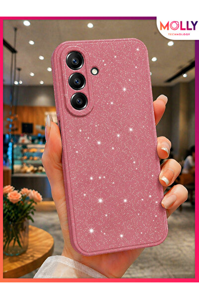 Molly SAMSUNG GALAXY A36 İçin Gül Kurusu Berry Parıltılı ve Işıltılı Parlak S...