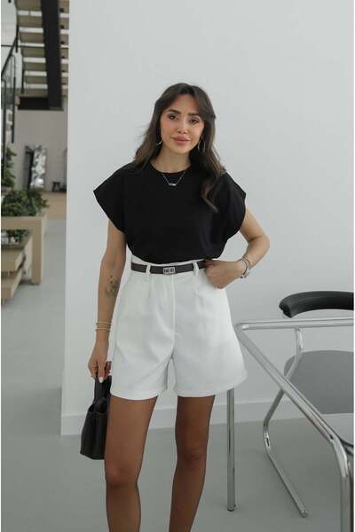 Havoş Μπλουζάκι Basic με μαύρο μανίκι