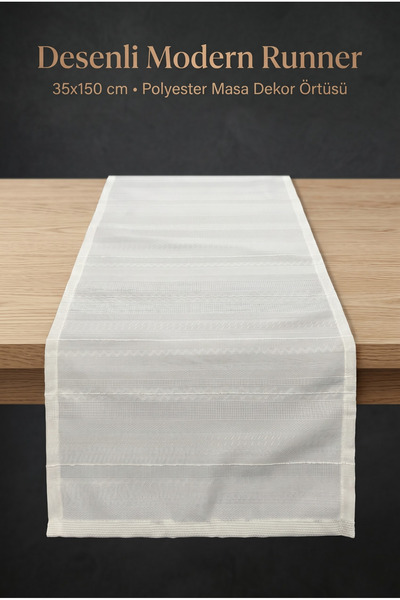 atak by atak home collection Modern Çizgili Runner – 35x150 cm Dertsiz Polyes...