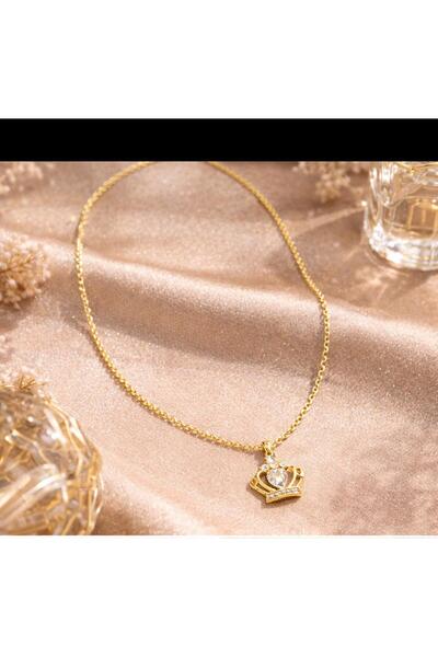 KARE ACCESORIES قلادة على شكل تاج مرصع بالأحجار