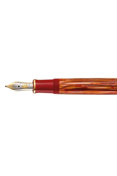 Pelikan Souveran Series M600 Tortoiseshell Red Dolma Kalem B Uç