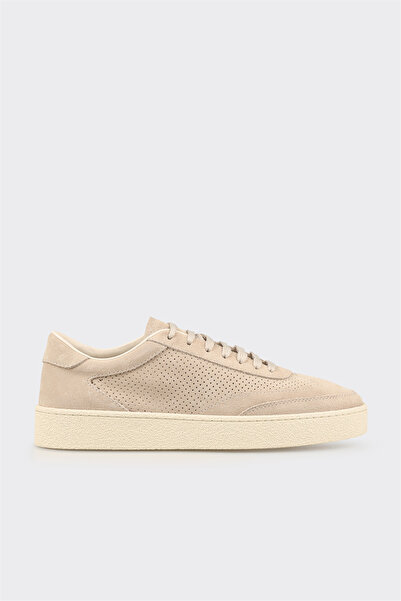 Elle Shoes Bej Deri Erkek Spor Ayakkabı