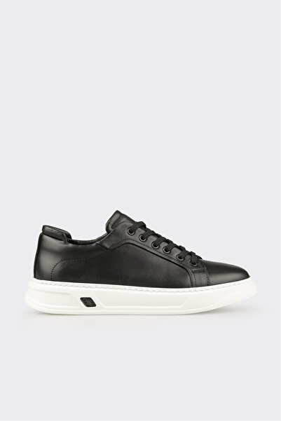 Elle Shoes Siyah Deri Erkek Spor Ayakkabı