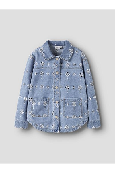 Name it Jeansjacke Lochstickerei-Details
