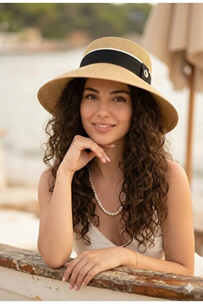 LAGRANZE Γυναικείο καπέλο συλλογής Raffia – Με λεπτομέρεια με μίνιμαλ ταινία