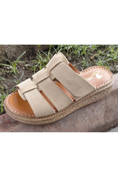 Venüs 26322517 Γυναικείες παντόφλες από γνήσιο δέρμα σουέτ, ανατομική σόλα Ul...