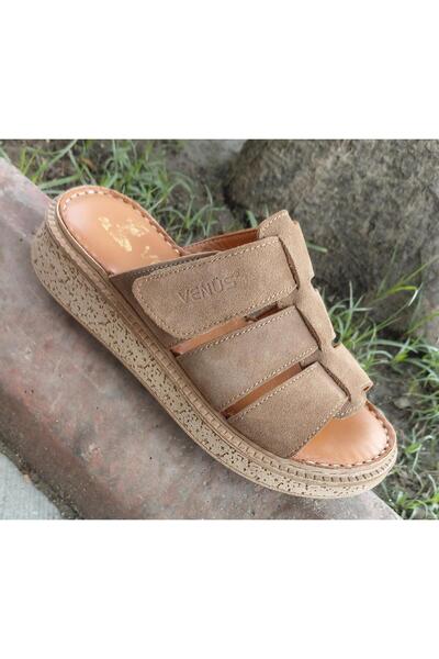 Venüs 26322517 Γυναικείες παντόφλες από γνήσιο δέρμα σουέτ, ανατομική σόλα Ul...