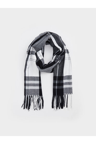 LC Waikiki Tasseled Plaid Men's Scarf