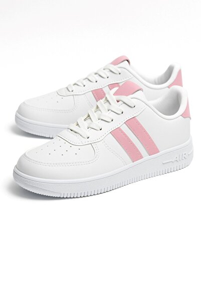 İmerShoes Günlük Unisex Spor Ayakkabı Dikiş Detaylı Bağcıklı Hafif Kalın Yüksek Taban Sneaker 4005