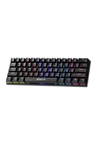 XTRIKE ME لوحة مفاتيح ميكانيكية للألعاب Gk-916 مع مفاتيح مضيئة بألوان قوس قزح