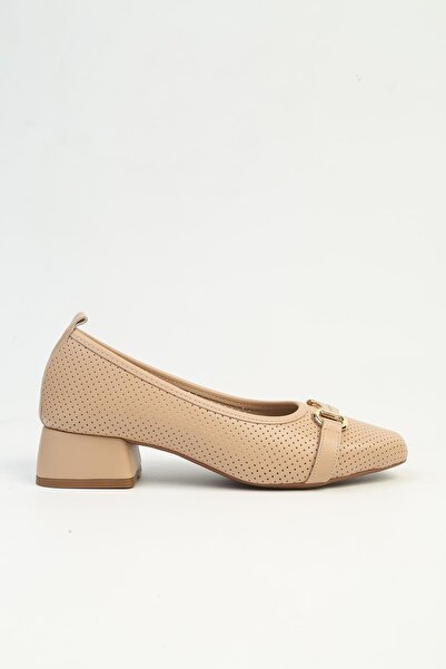 Pierre Cardin Μπεζ γυναικεία παπούτσια με τακούνι PC-55643