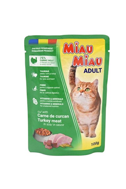 Crocodileskids Miau Miau Wet Cat Food in Sauce, Turkey, 100 g