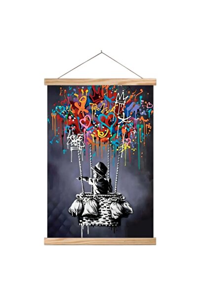 OEM Re-Bloom Διακοσμητικό Τοίχου, ξύλο/ύφασμα, πολύχρωμο, 50 x 70 εκ.