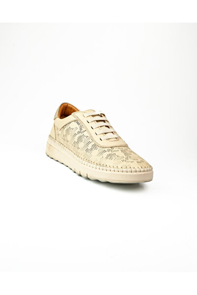 Castle Black 12506 Beige Leather Casual Women's Shoes