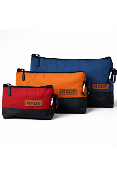 HAEGS Fermuarlı Küçük Alet Çantası Oxford Kumaş Organizer Çantası (3`lu Karış...