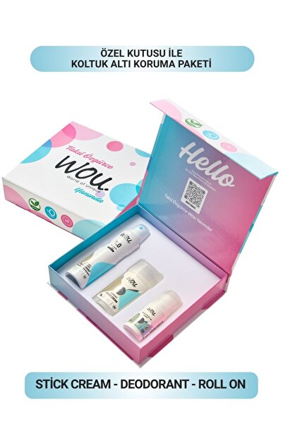 WOU World of Unique Stıck Cream-Deodorant-Rollon Özel Hediye Kutusu İle Erkek...
