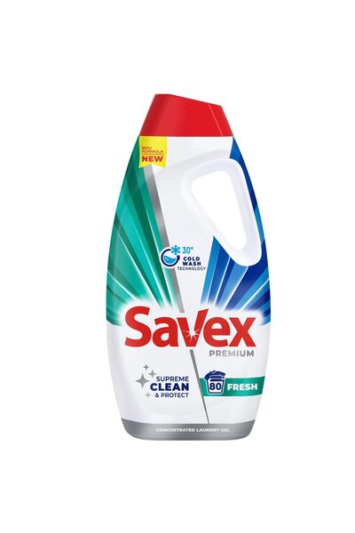 SAVEX Detergent Lichid pentru Rufe, SAVEX, Fresh, 3.6 L, 80 Spalari