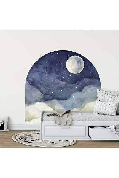 OEM Re-Bloom αυτοκόλλητο τοίχου, βινυλίου, σκούρο μπλε/λευκό, 100 x 70 εκ.