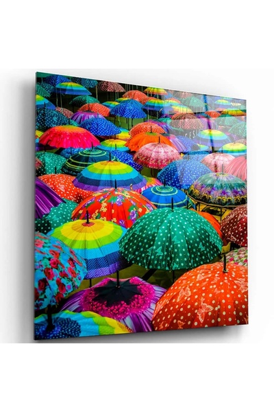 OEM Tablou decorativ Re-Bloom, model umbrelă, sticlă securizată, multicolor, ...