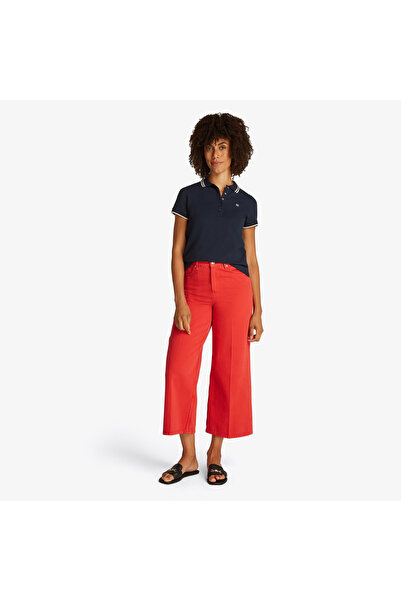 Tommy Hilfiger Wide Leg Hw A Clr Kadın Kırmızı Jean