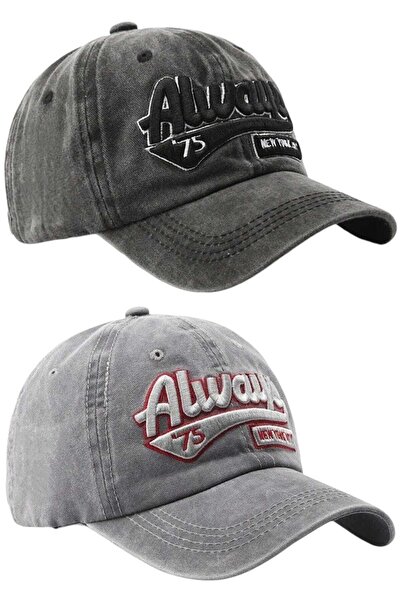 Uniquetrenders Set de 2 șepci de baseball unisex, ajustabile, cu broderie Alw...