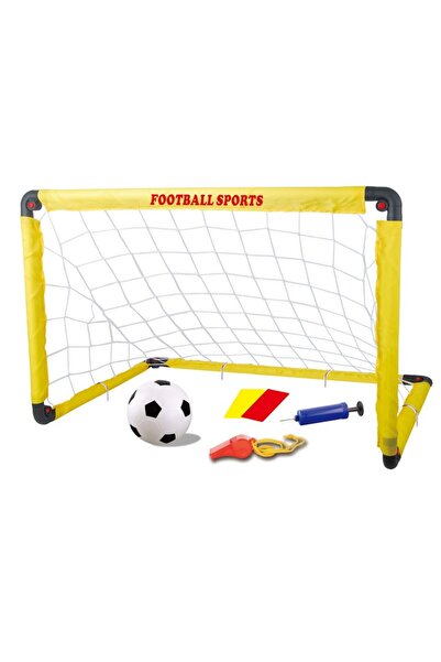 Cyrax Set de poartă de fotbal pentru copii, galben vesel