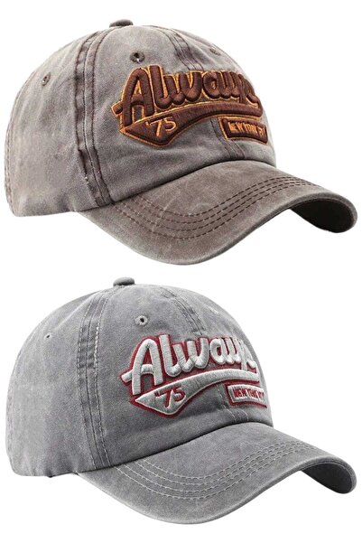 Uniquetrenders Set de 2 șepci de baseball unisex, ajustabile, cu broderie Alw...