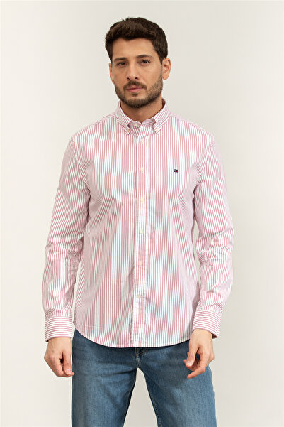 Tommy Hilfiger Core Hairline Poplin RF Shirt Erkek Gömlek