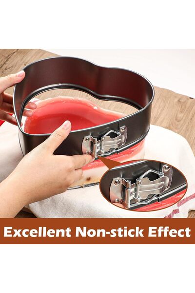 Blackstone Heart Shaped Cake Pan 22.5 cm Nonstick Carbon Steel Bakeware for V...