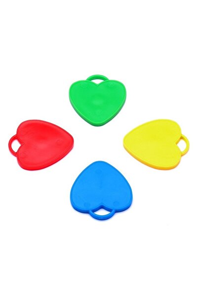Cyrax Set de 4 greutăți pentru baloane cu heliu, în formă de inimă, multicolore