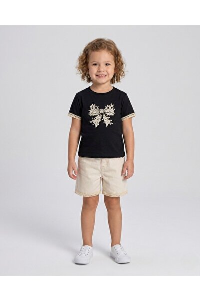 Egelite Στενή εφαρμογή! Κοριτσίστικο καλοκαιρινό λινό σορτς για ηλικίες 3-4-5...