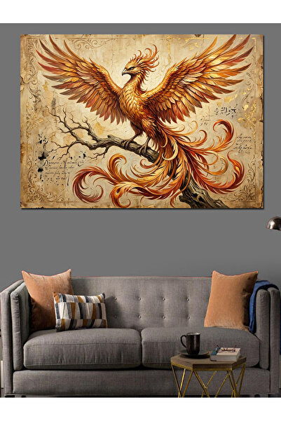 Artmeg The Legendary Phoenix Born from the Ashes Decorative Canvas - Mdf Wood...