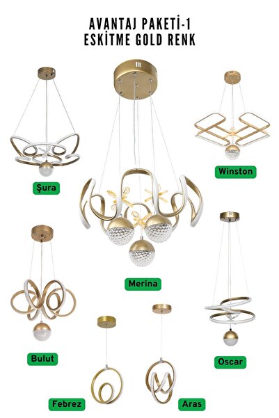 Harnelli AVANTAJ PAKETİ-1 LEDLİ AVİZELER 7 Lİ GRUP