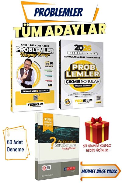 Yediiklim Yayınları Yediiklim KPSS ALES DGS Problemler Deneme Kampı Mehmet Bi...