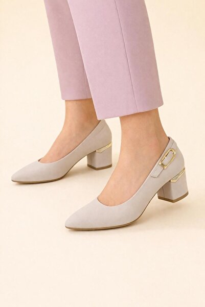 TRENDYSHOSE 6684 حذاء نسائي من الساتان بكعب سميك