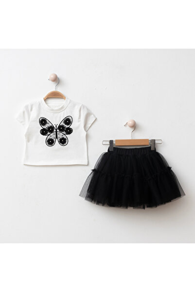 My Lusa baby wear Elora devojčica, majica sa detaljnim leptirima i suknja od ...