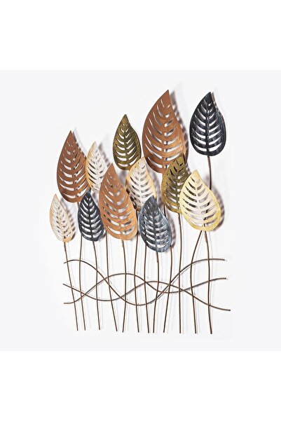 OEM Decor de perete Re-Bloom, design cu frunze, metal, multicolor, 76 x 64 cm