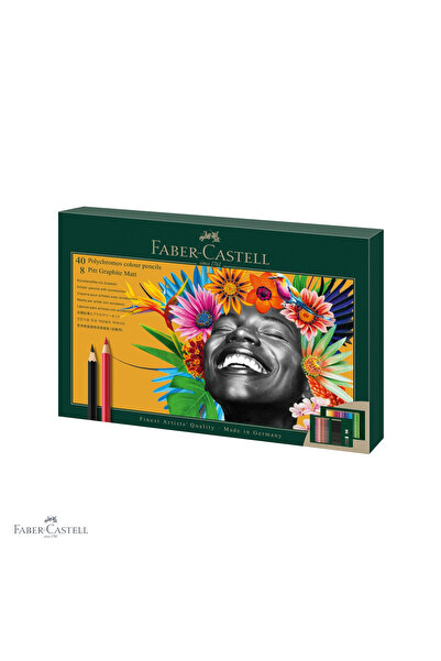 Faber Castell Set cadou de 40 de creioane colorate Faber-Castell Polychromos ...