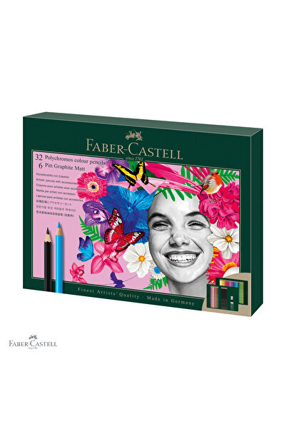 Faber Castell Set cadou de creioane colorate Faber-Castell Polychromos, 32 de...