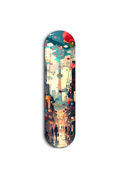 OEM Tablou decorativ Re-Bloom, sticlă securizată, multicolor, 20 x 80 cm