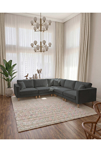Velura Home & Living Armin Akıllı 5 Modül Köşe Koltuk Takımı & Modüler Yatakl...