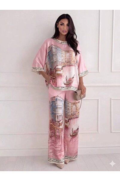 GLAMSI Σατέν κοστούμι με στάμπα