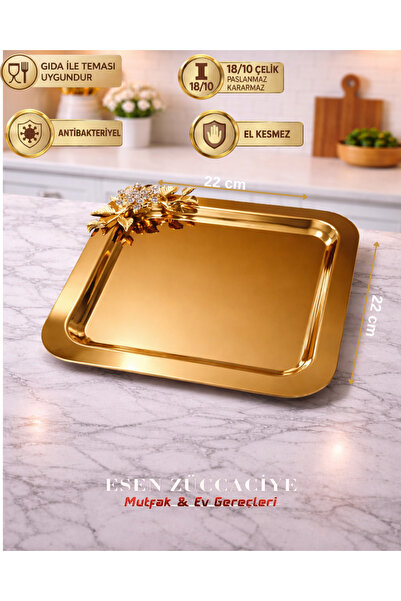 shop Gold Taç Sunum Tepsisi Söz & Nişan & Sunum Tepsisi 18/10 Çelik Paslanmaz