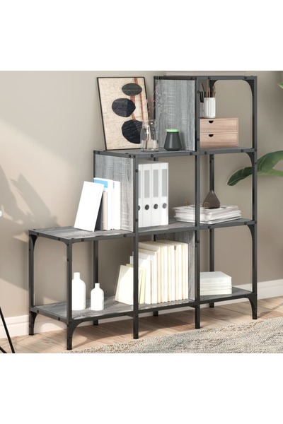 vidaxl Βιβλιοθήκη Γκρι 92x30x102εκ,