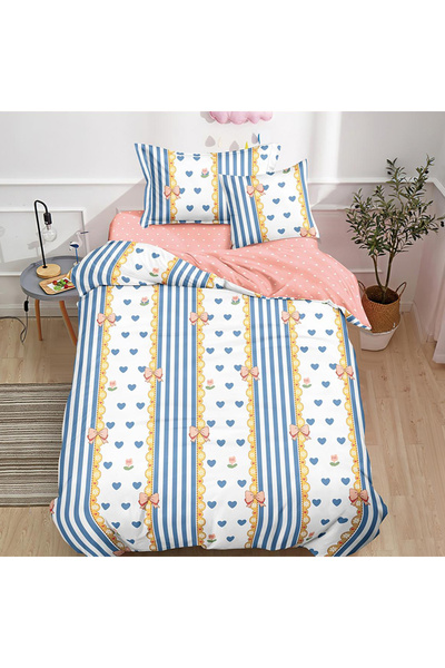 OEM Duvet Cover Set with Stretchy for 1 person bed, 4 pieces, JHN, Finet, AUR...