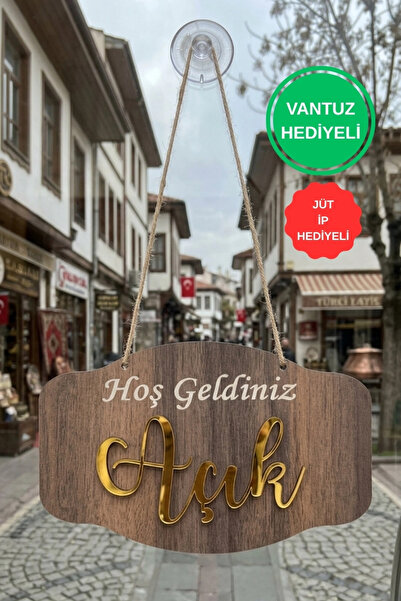 ERDİZDEN Pleksi Yazılı Modern AÇIK-KAPALI Tabelası - Gediz