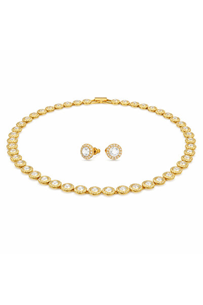 Novvu Σετ Χρυσό Κολιέ Άγγελος και Σκουλαρίκια