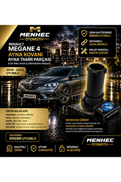 Menhec Otomotiv Megane 4 Ayna Kovanı Elektrikli Ayna İç Mekanizma Parçası 201...